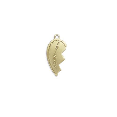 Forever Friends Heart Charm - Item # S7883-L - Salvadore Tool & Findings, Inc.